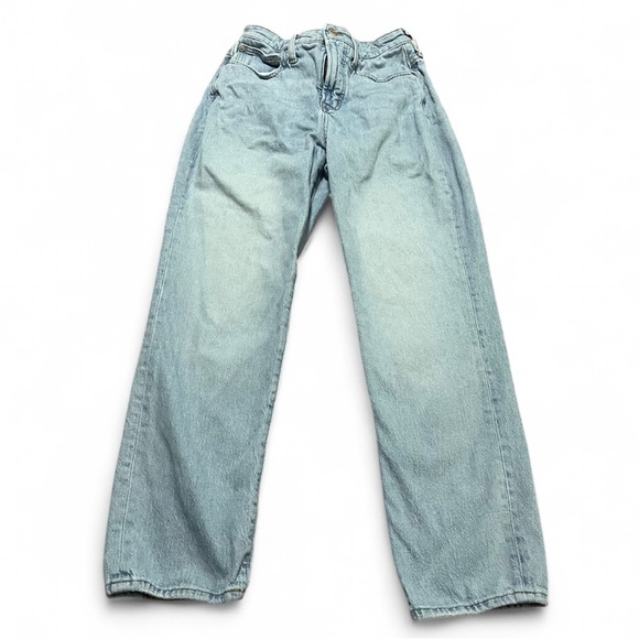Madewell Curvy Perfect Vintage Jean Light Blue Denim Size 25 Wide Leg 90s Style - Picture 1 of 7